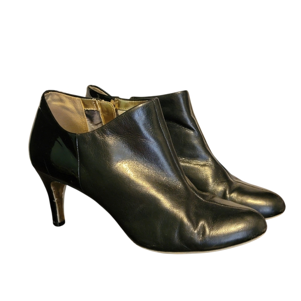 Ted Baker Heels Black Leather Ankle Booties UK 7,‎ US 9.5